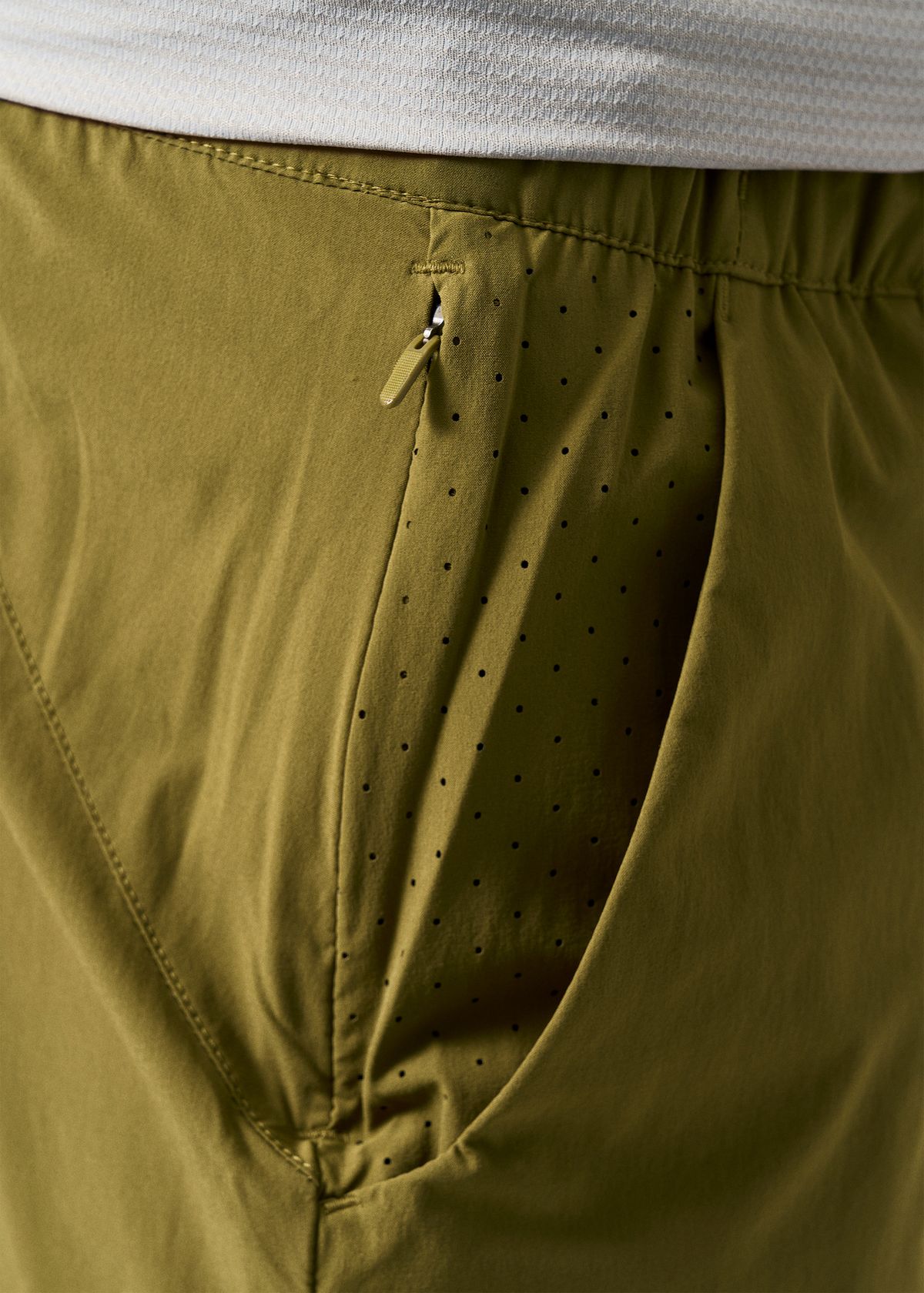 Zipped side pocket