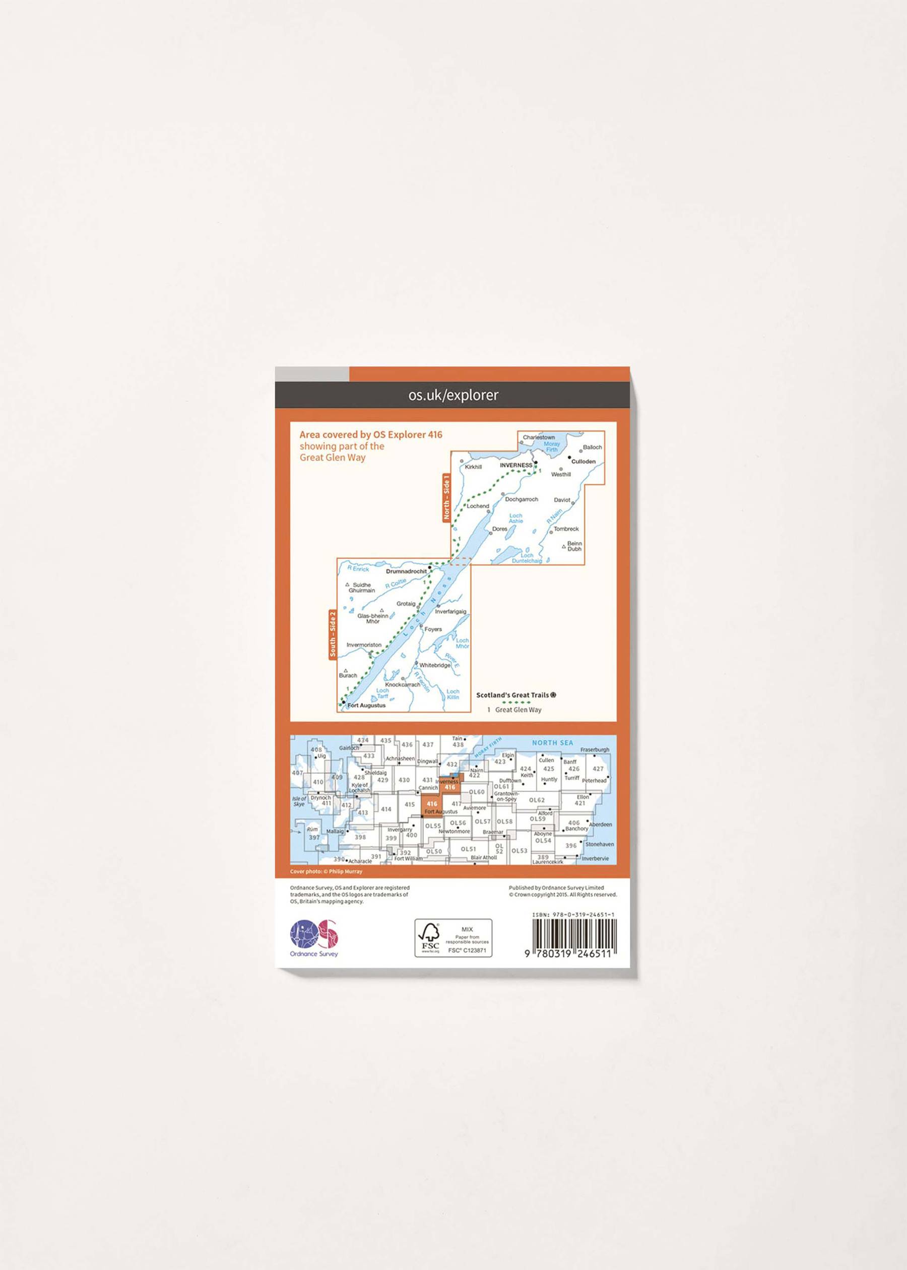 Image - 2 - Inverness, Loch Ness & Culloden - OS Explorer 416 Map