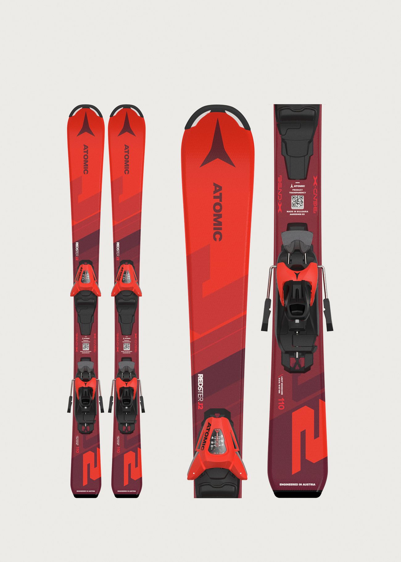 Atomic Redster J2 100-120cm Youth Skis + C 5 GW Bindings