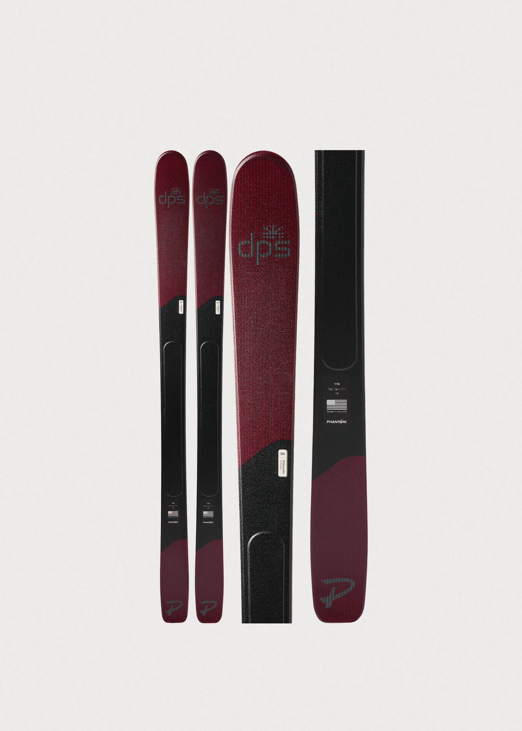 Image - 1 - Pisteworks 94 Carbon Reveal Red Skis