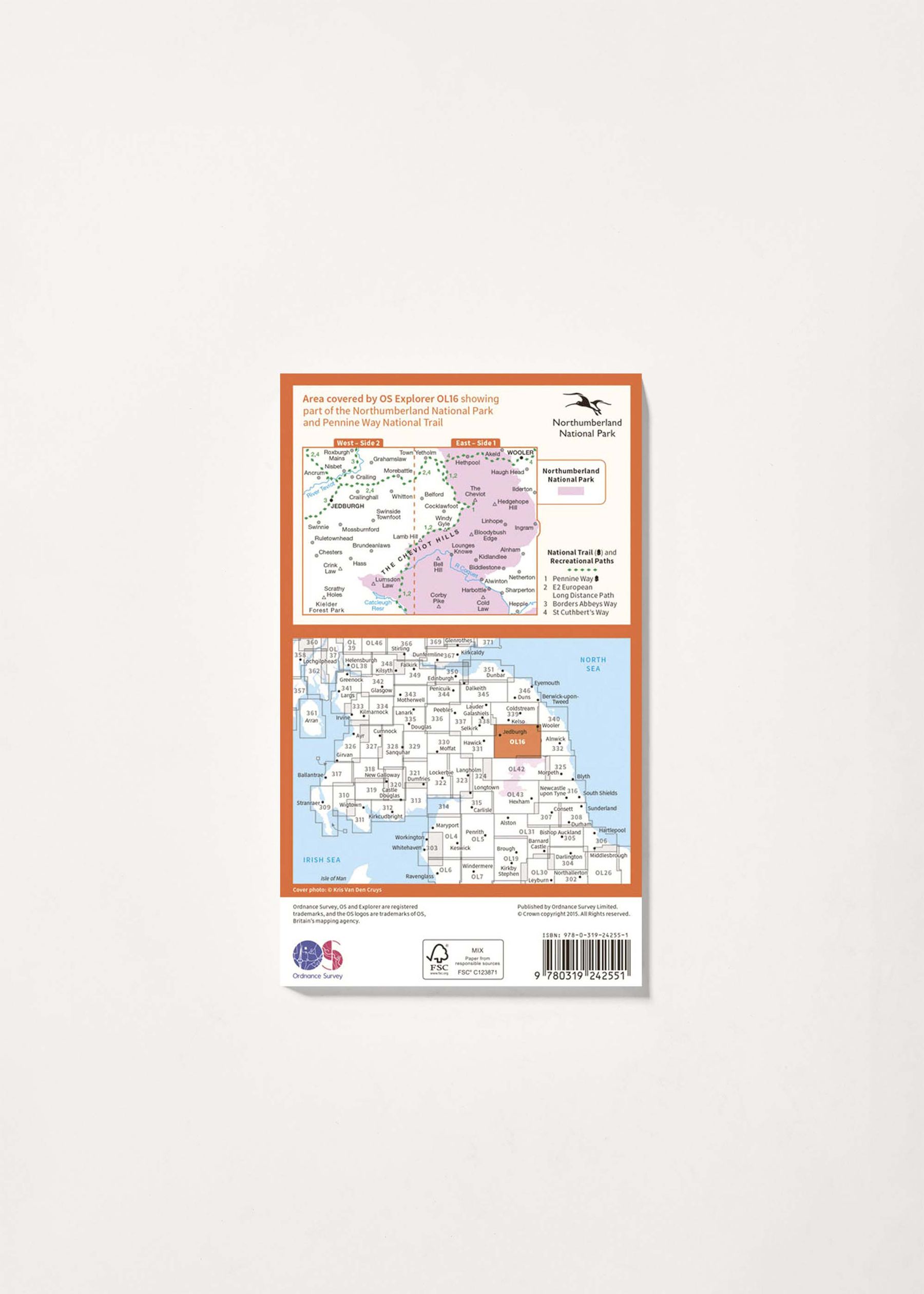 Image - 2 - The Cheviot Hills - OS Explorer OL16 Map