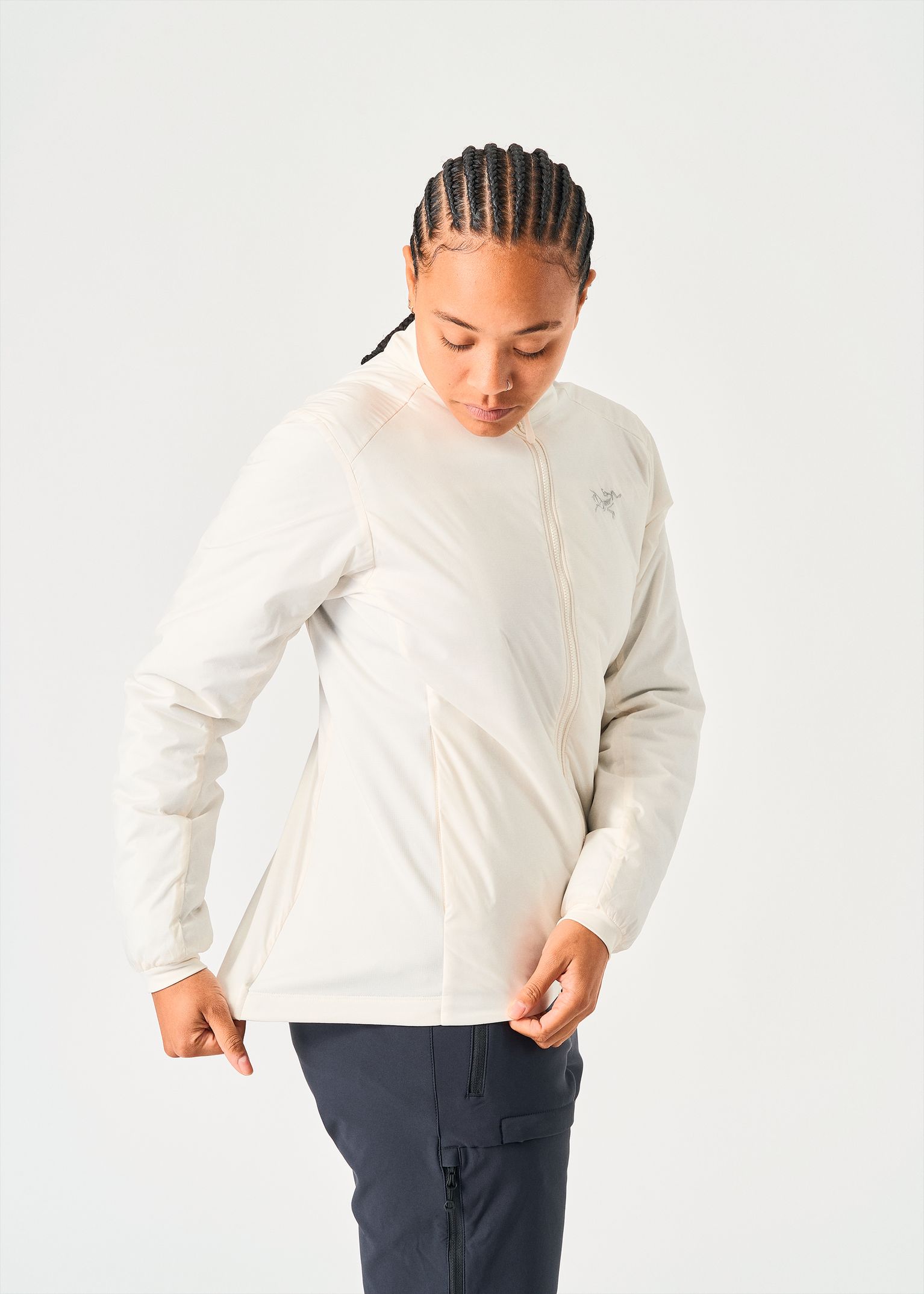 Stretch fleece side panels