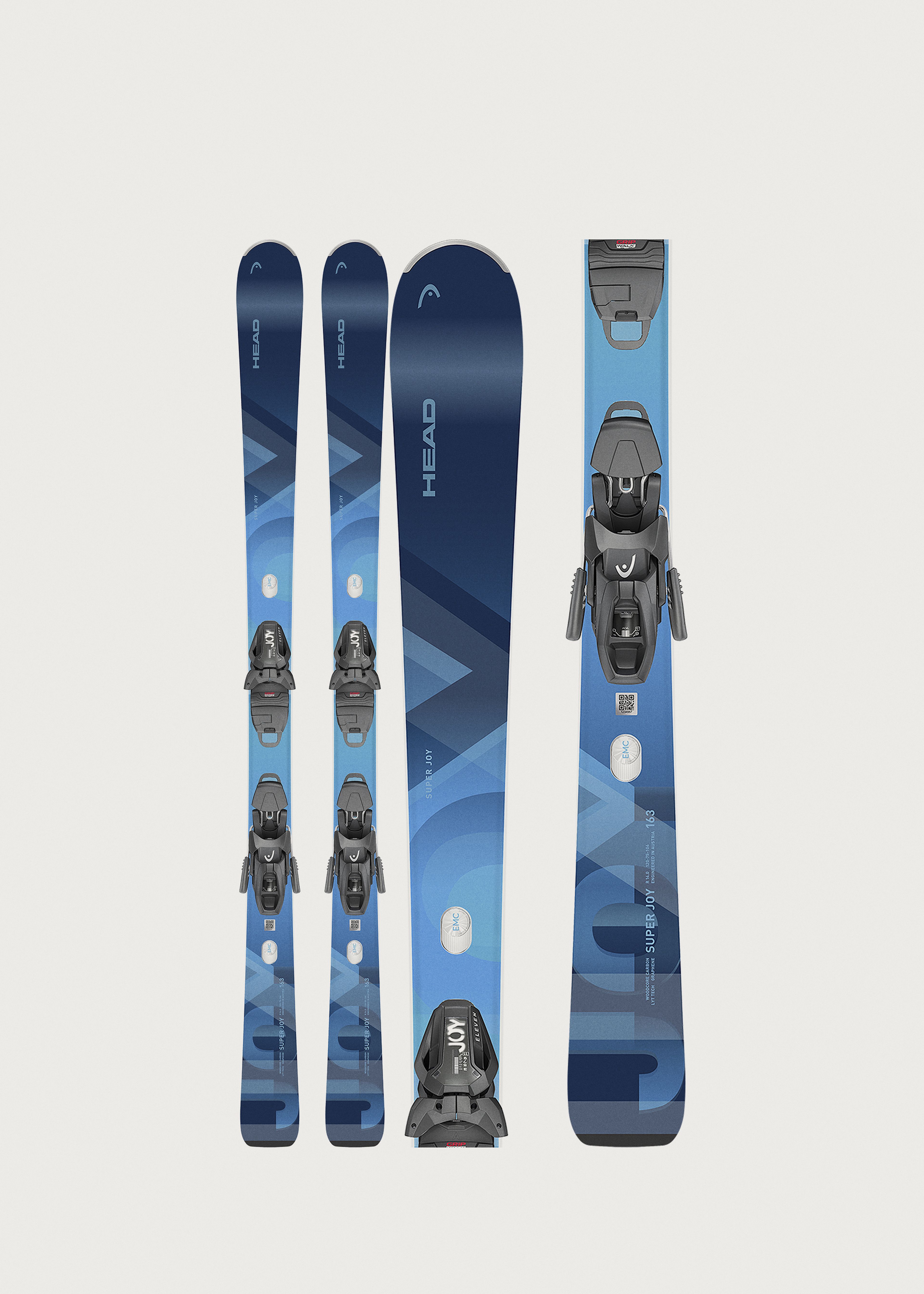 Head e-Super Joy SW Skis + Joy 11 GW SLR Bindings