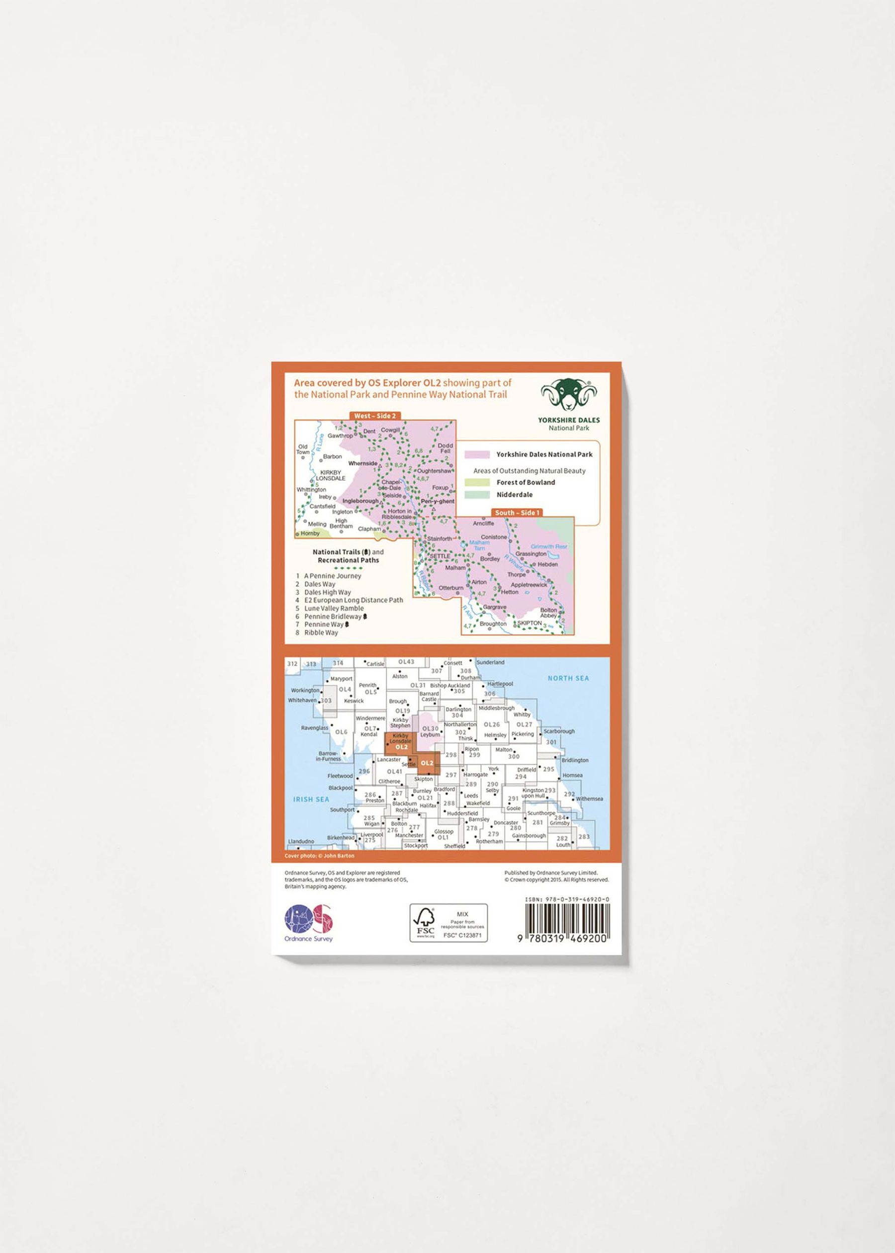 Image - 2 - Yorkshire Dales - Southern & Western Areas - OS Explorer Active OL2 Map
