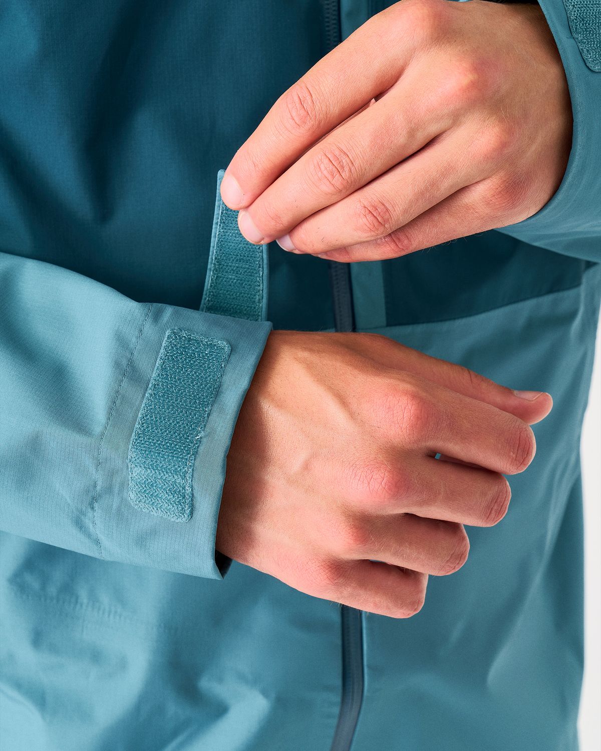 Hook-and-loop adjustable cuffs