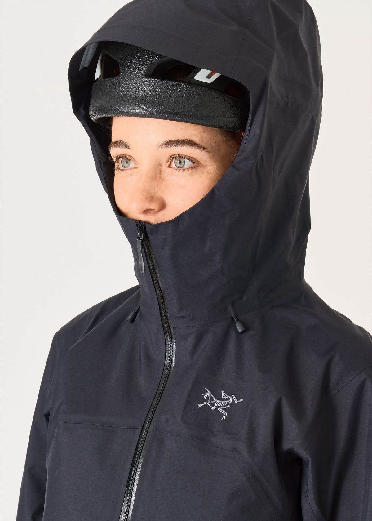 Adjustable helmet-compatible StormHood