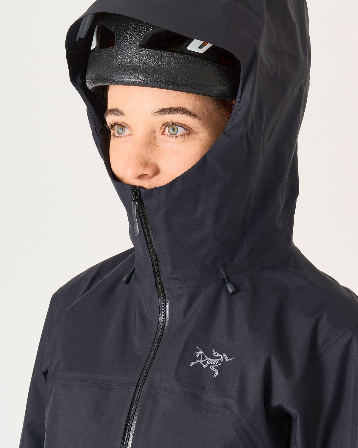 Adjustable helmet-compatible StormHood