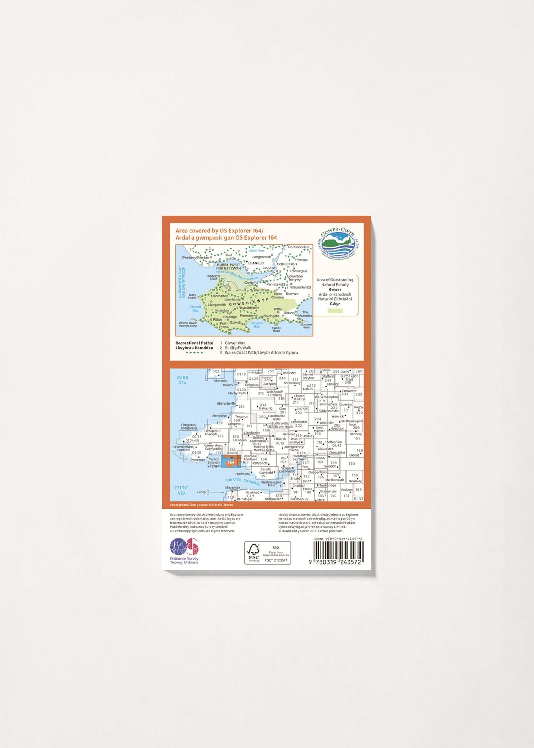 Image - 2 - Gower - OS Explorer 164 Map