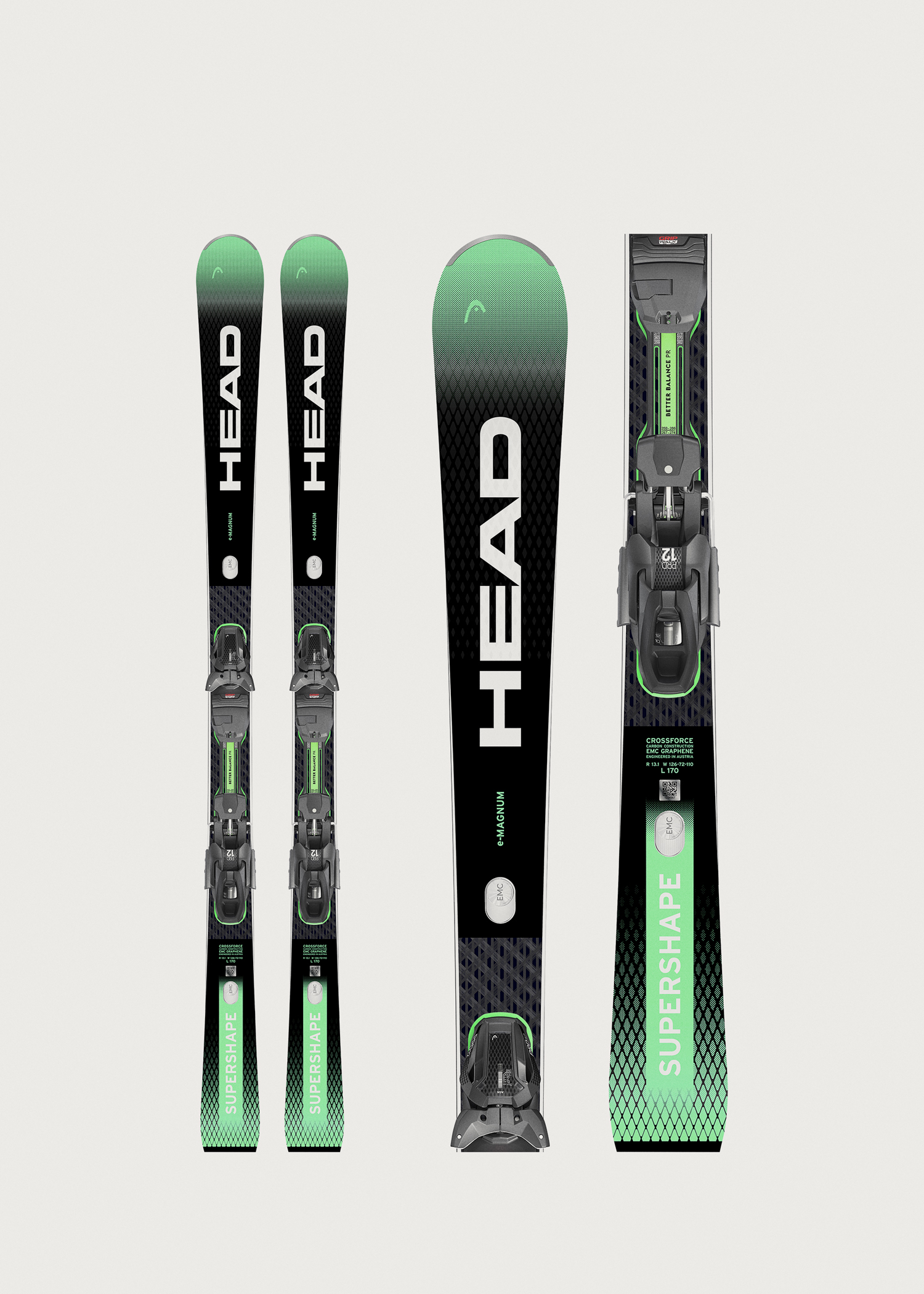 Head Supershape e-Magnum Skis + PRD 12 GW Bindings
