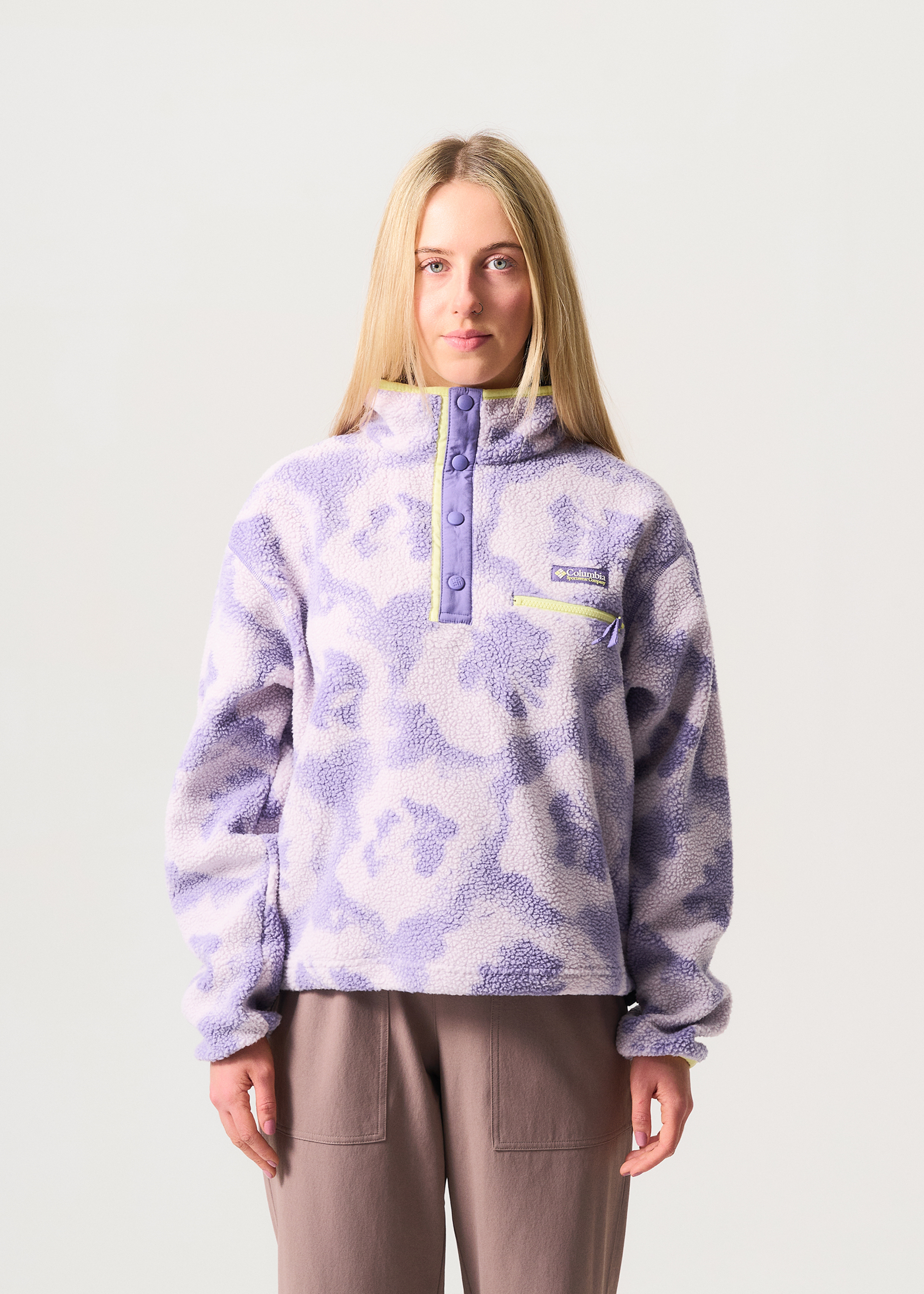 Columbia Helvetia 2 Print Cropped Half Snap