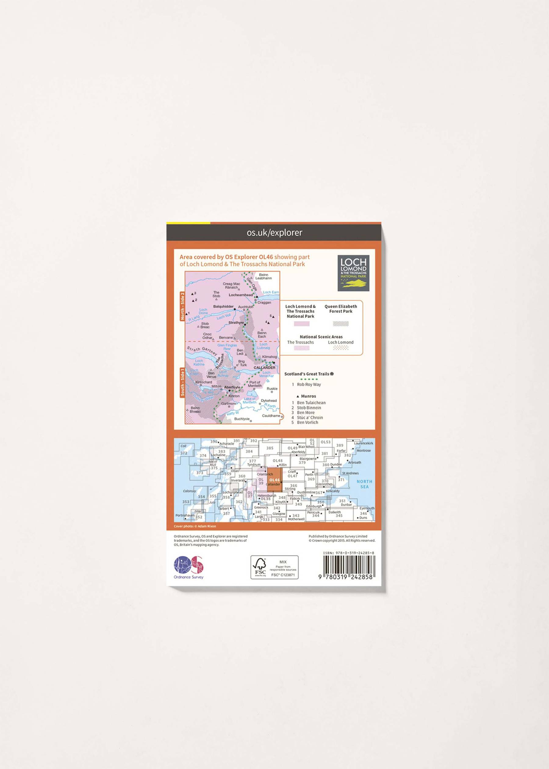 Image - 2 - The Trossachs - OS Explorer OL46 Map