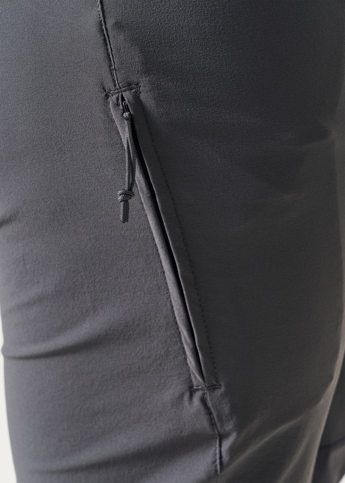 Zipped thigh pocket