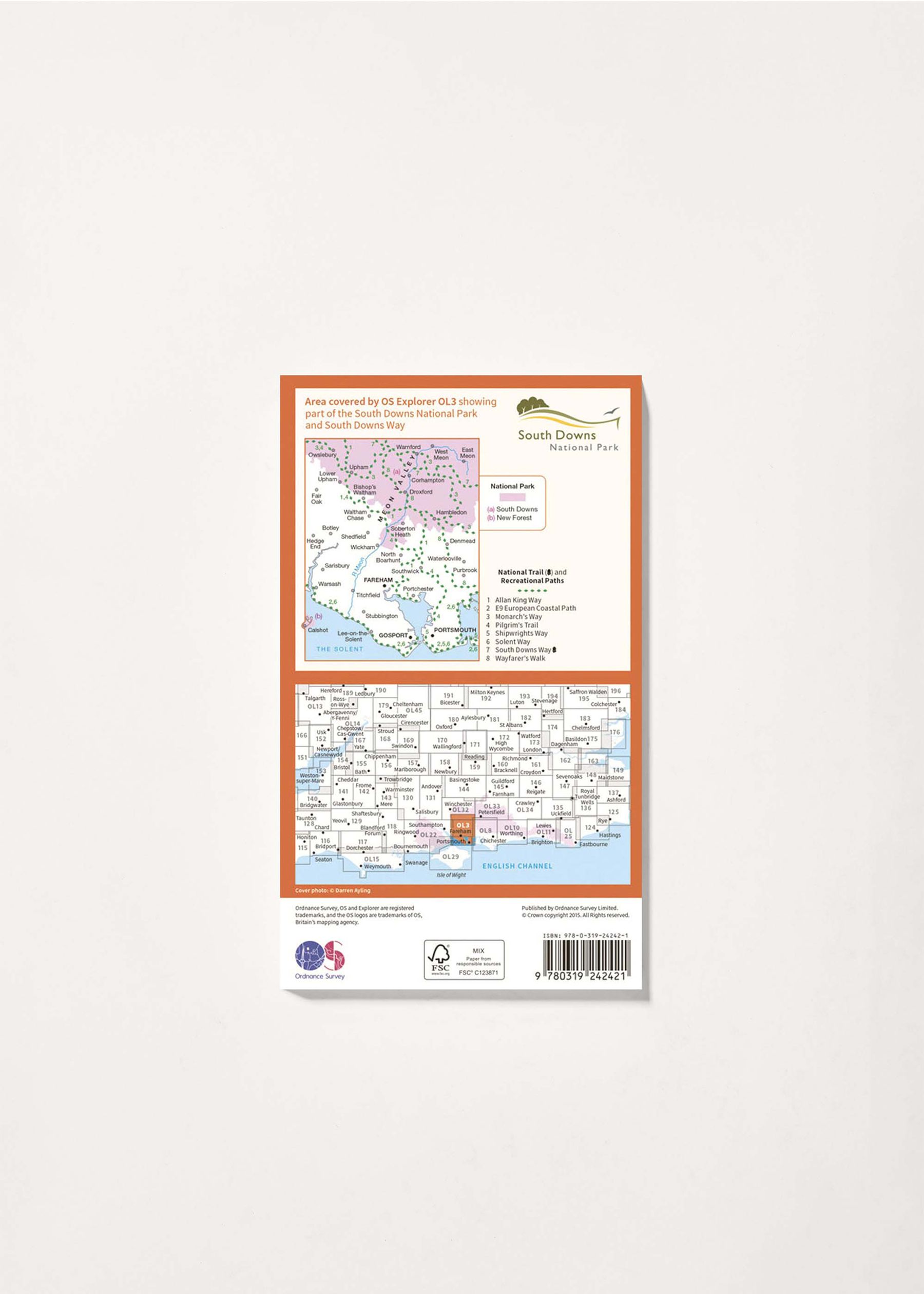 Image - 2 - Meon Valley, Portsmouth, Gosport & Fareham - OS Explorer OL3 Map