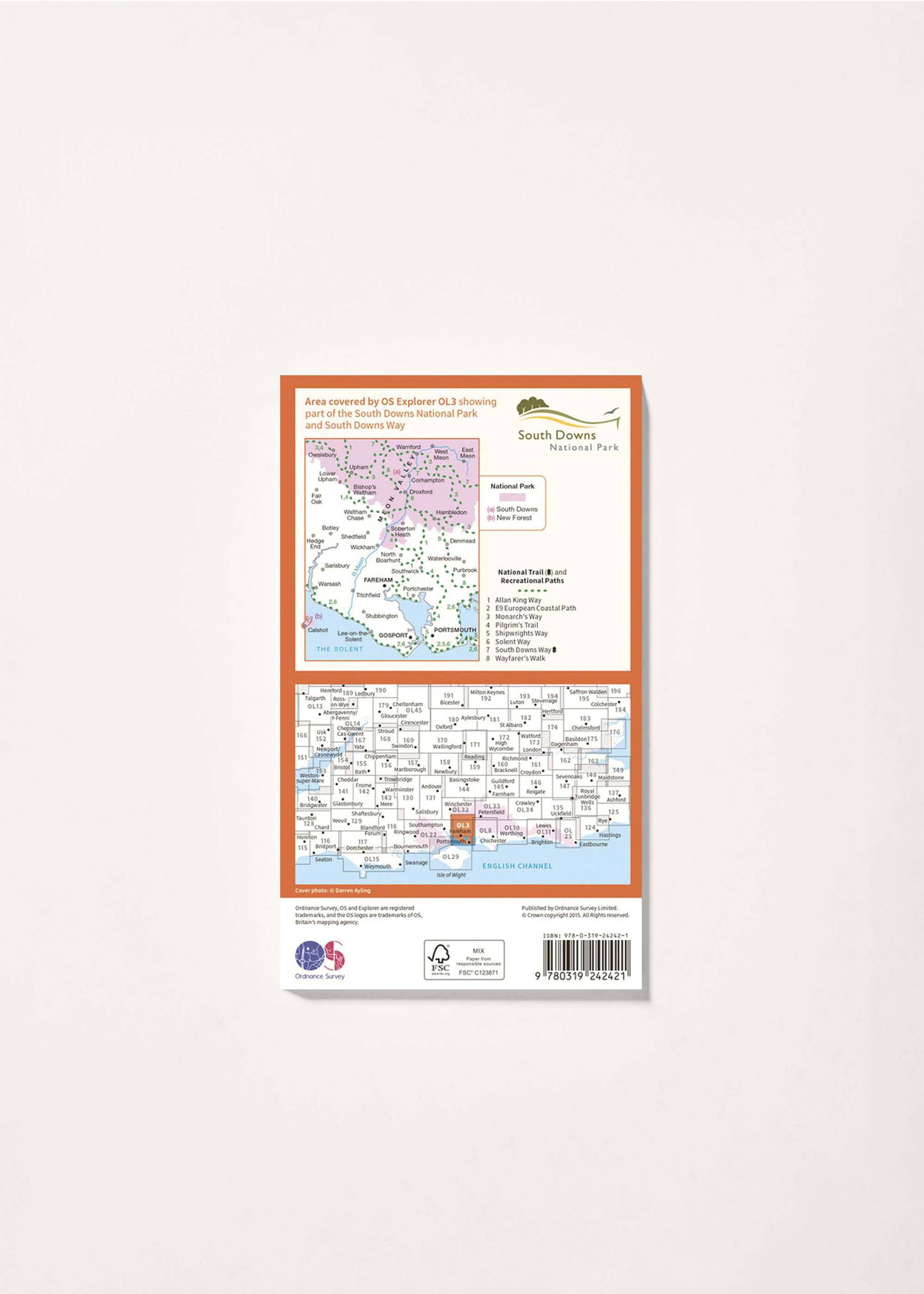 Image - 2 - Meon Valley, Portsmouth, Gosport & Fareham - OS Explorer OL3 Map