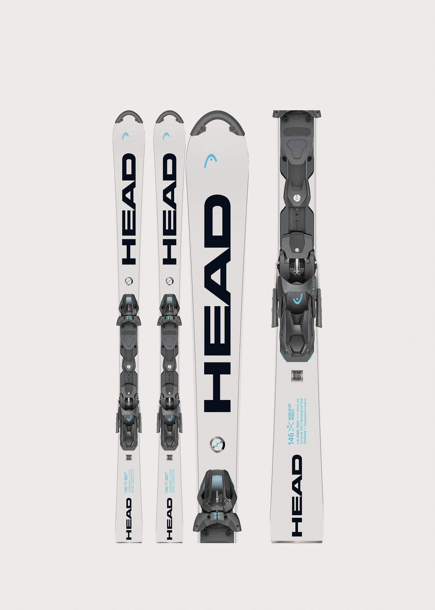 Head WCR e.SL Rebel Team SW Youth Skis + FF 11 GW Bindings