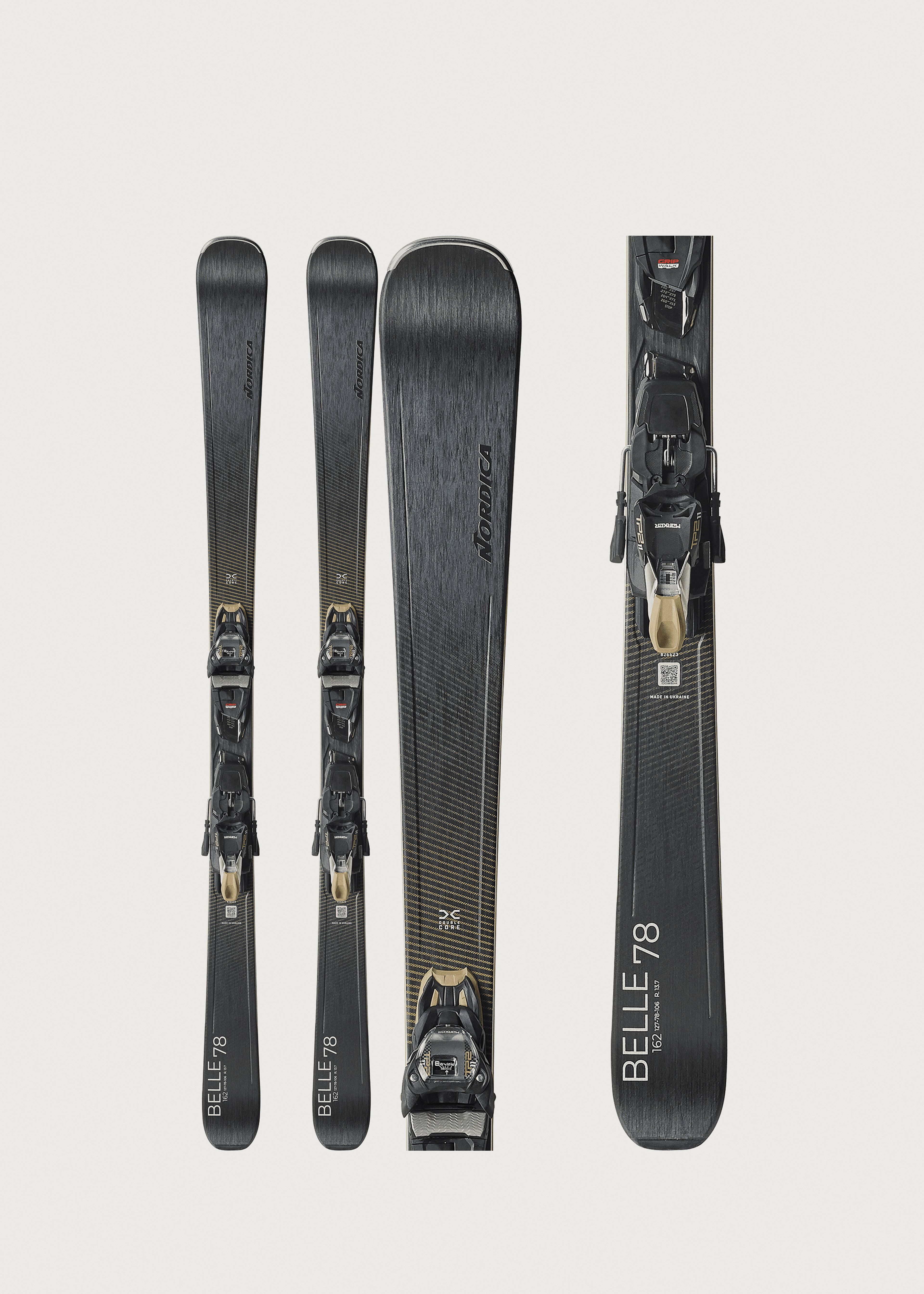 美品ノルディカ NORDICA LITTLE BELLE 120cm レディース Nordica Belle DC 78 Skis + TP2LT 11 FDT GW Bindings
