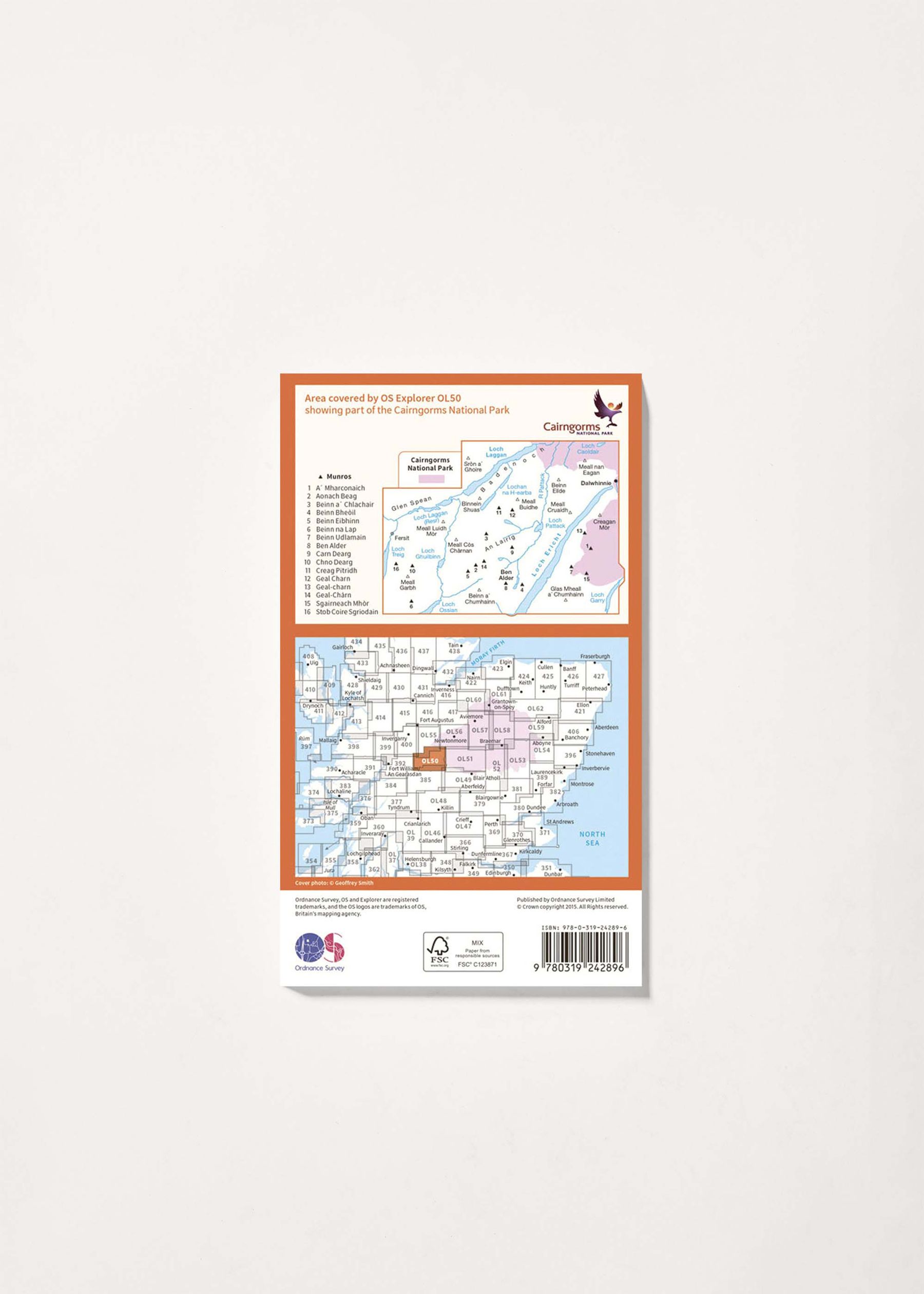 Image - 2 - Ben Alder, Loch Ericht & Loch Laggan - OS Explorer OL50 Map
