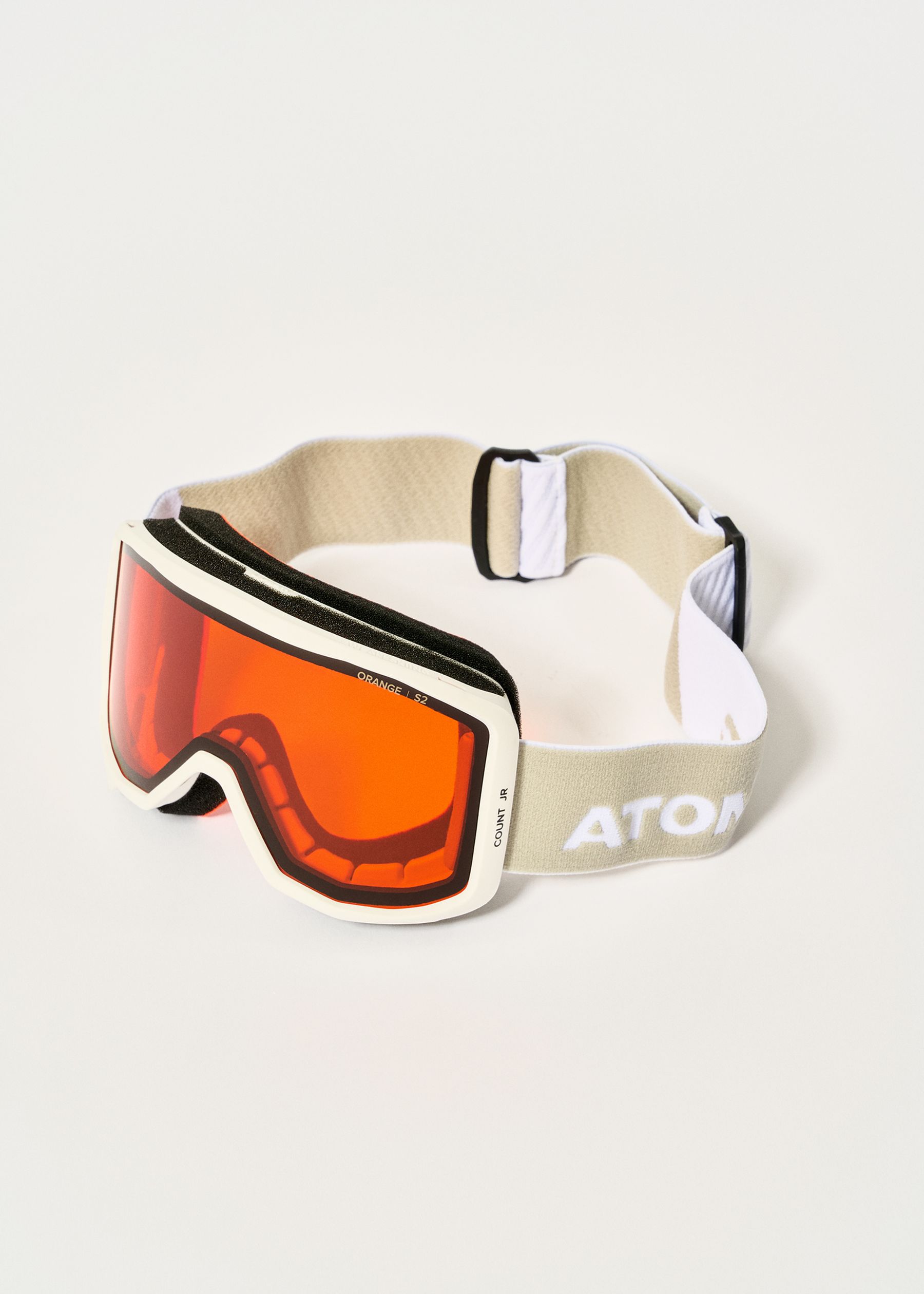 Image - 3 - Count JR Cylindrical White/Light Grey / Orange Goggles