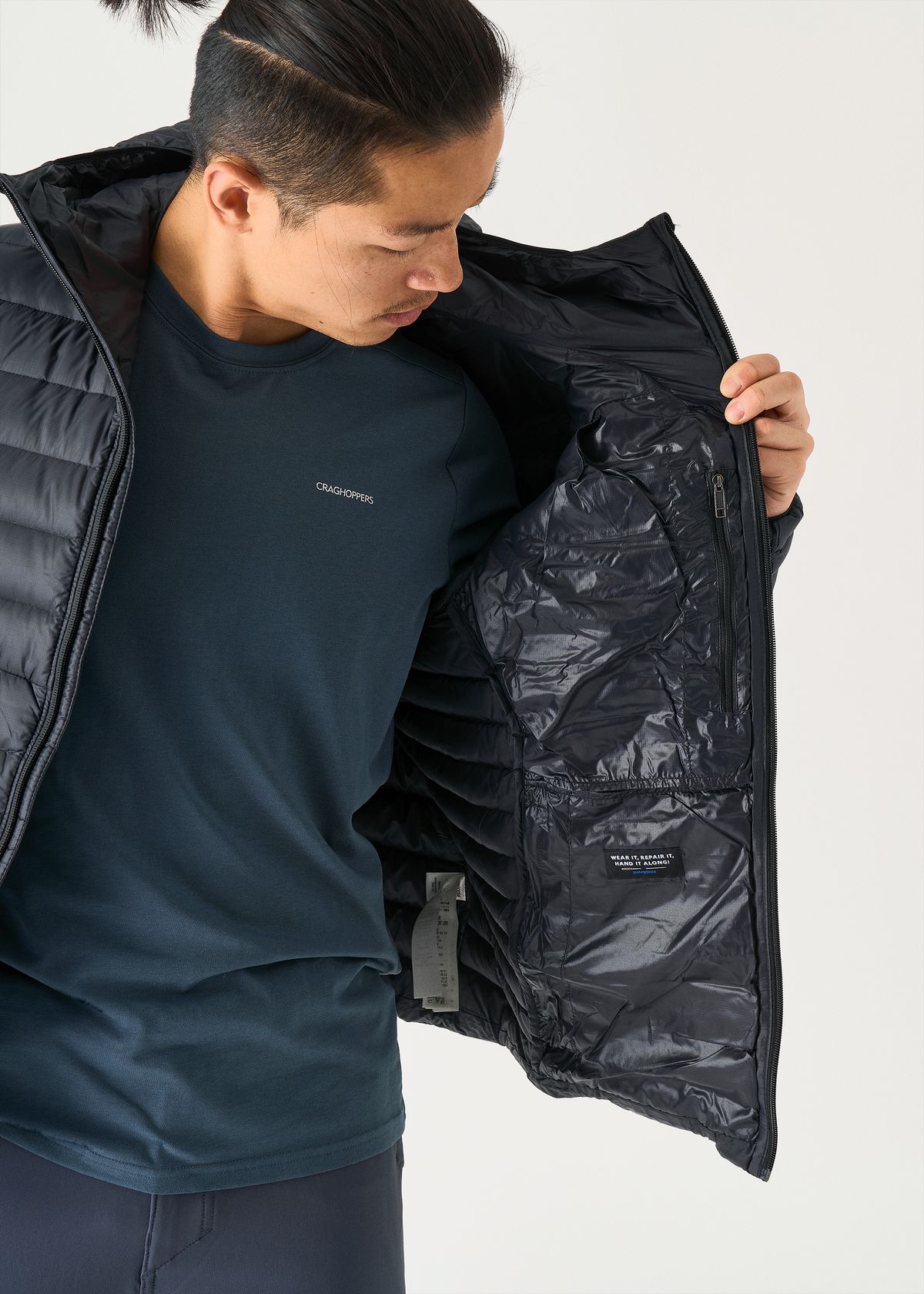  Internal zipped chest pocket