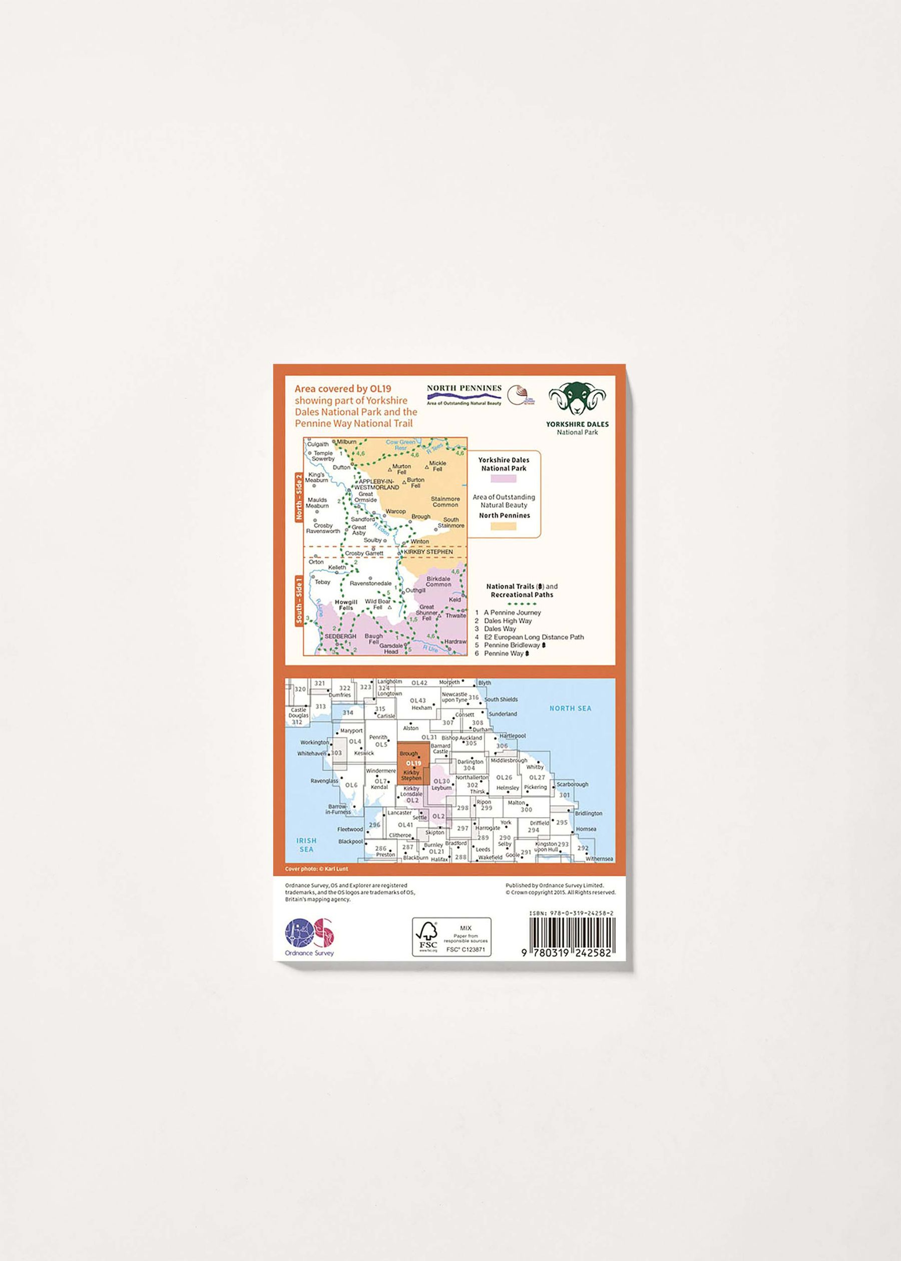 Image - 2 - Howgill Fells & Upper Eden Valley - OS Explorer OL19 Map