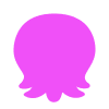 Silhouette of a purple octopus icon with eight tentacles on a white background.