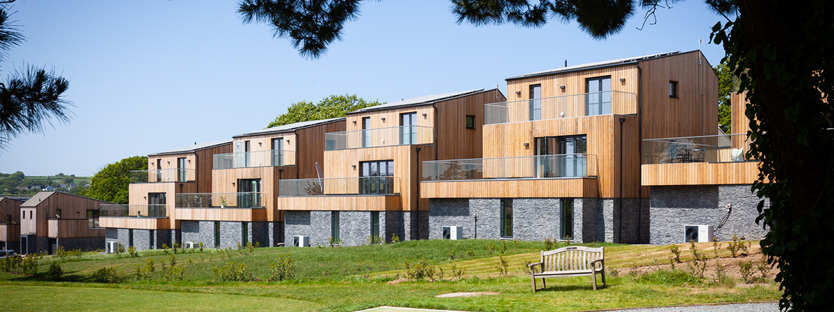 A row of homes