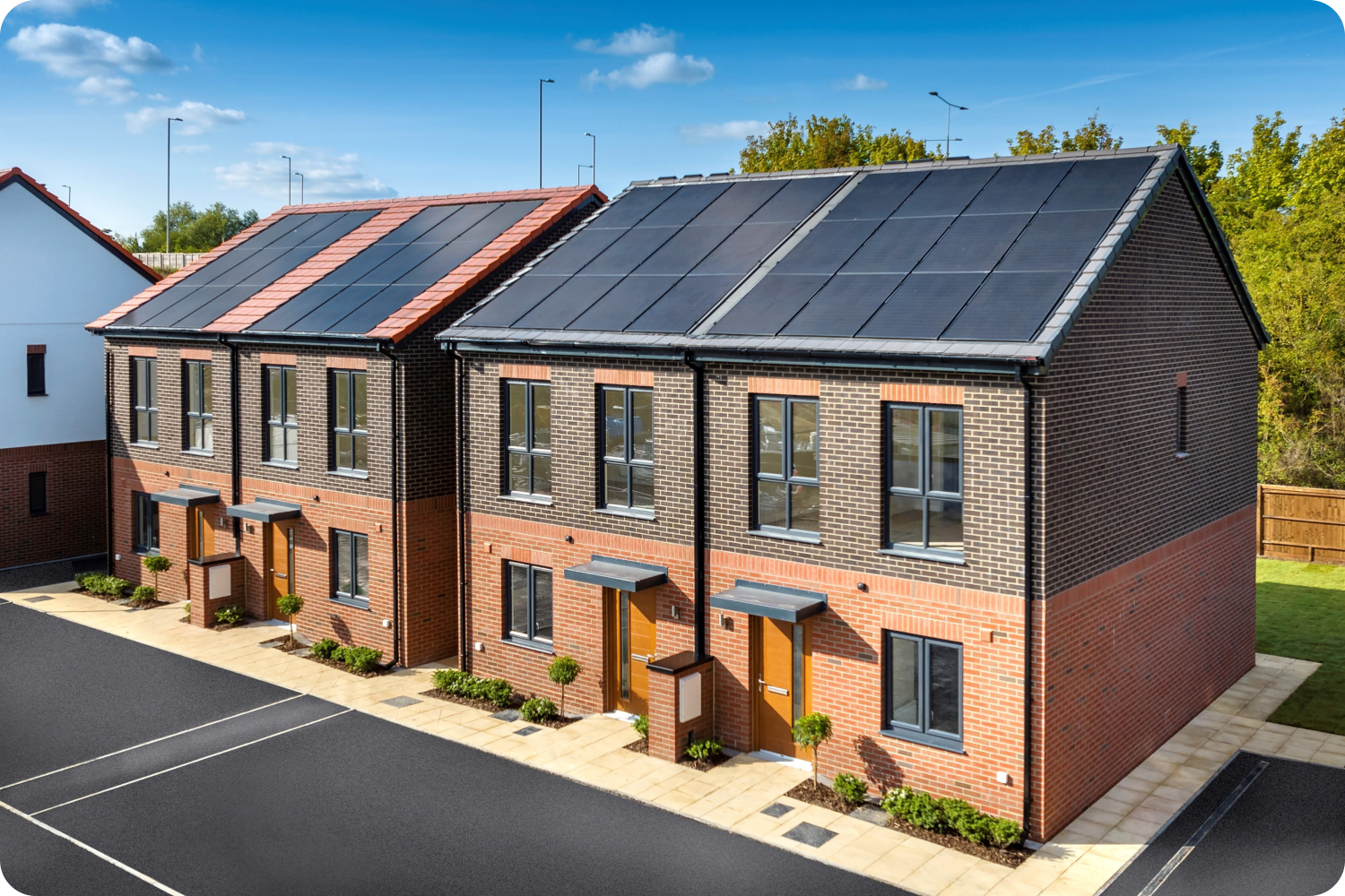 Render of home with solar panels
