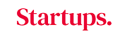 The image displays the word "Startups." in red text on a white background.