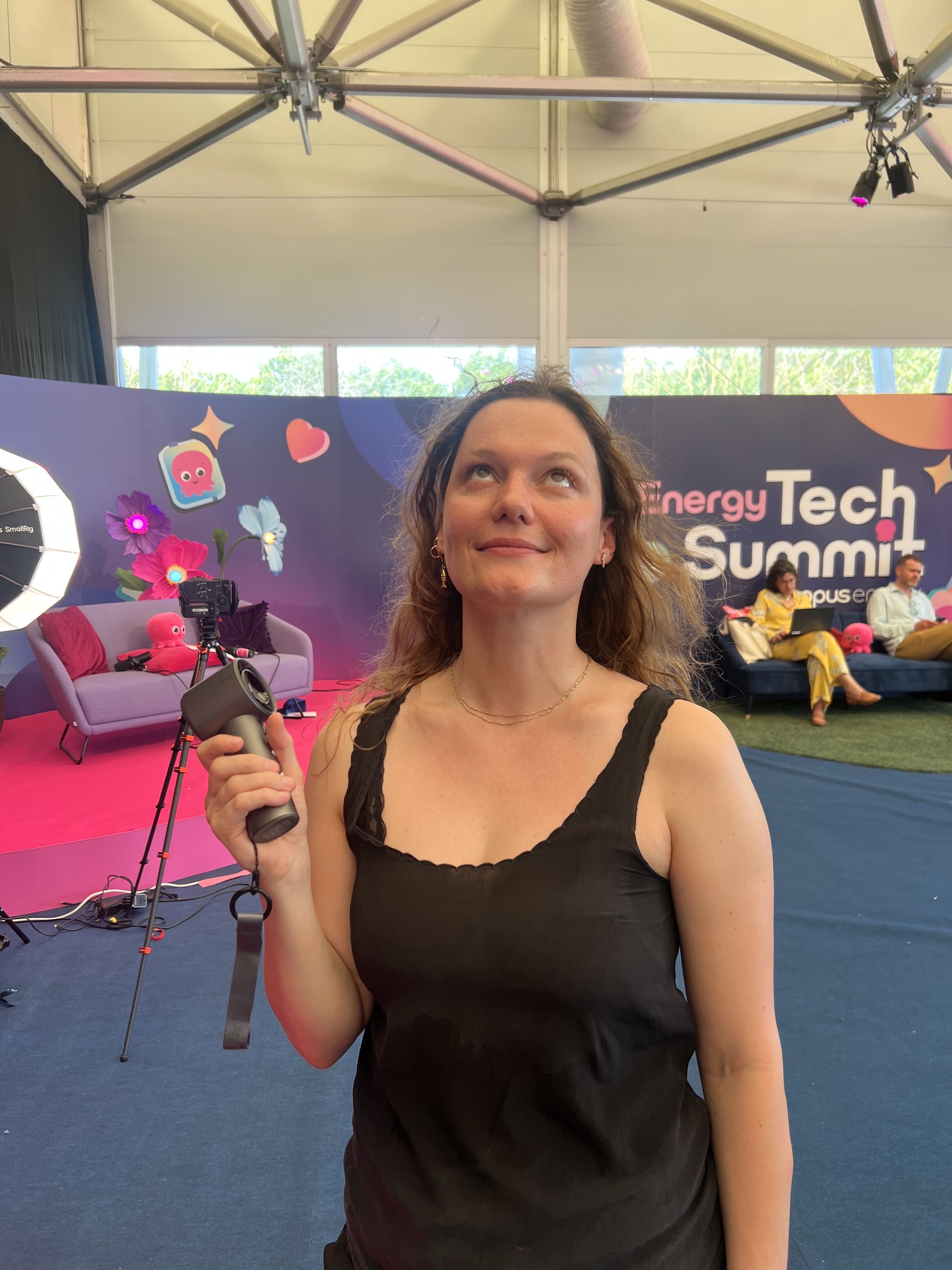 A photo of Katrin the mascot wearer