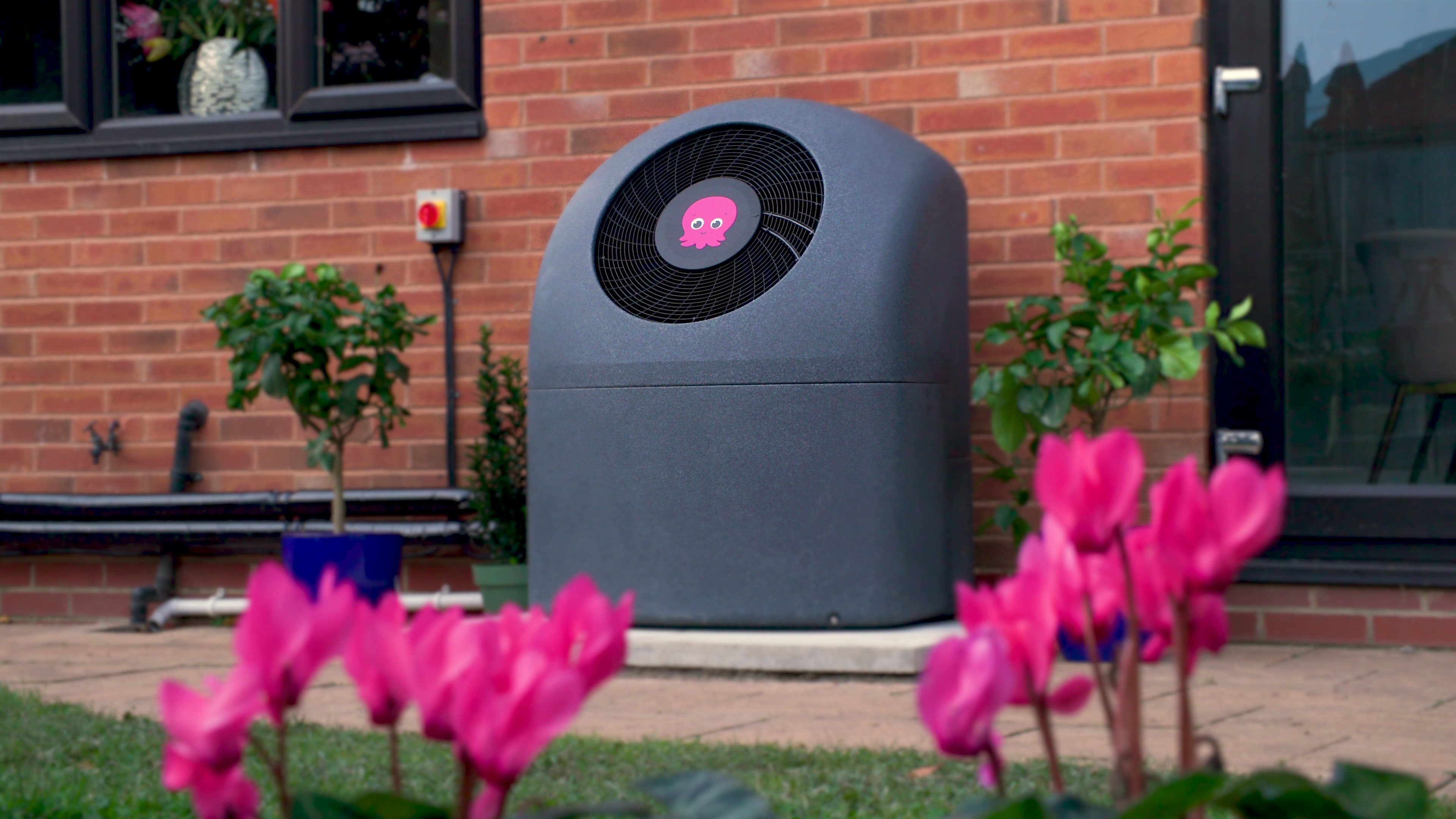 heat pump with flowers