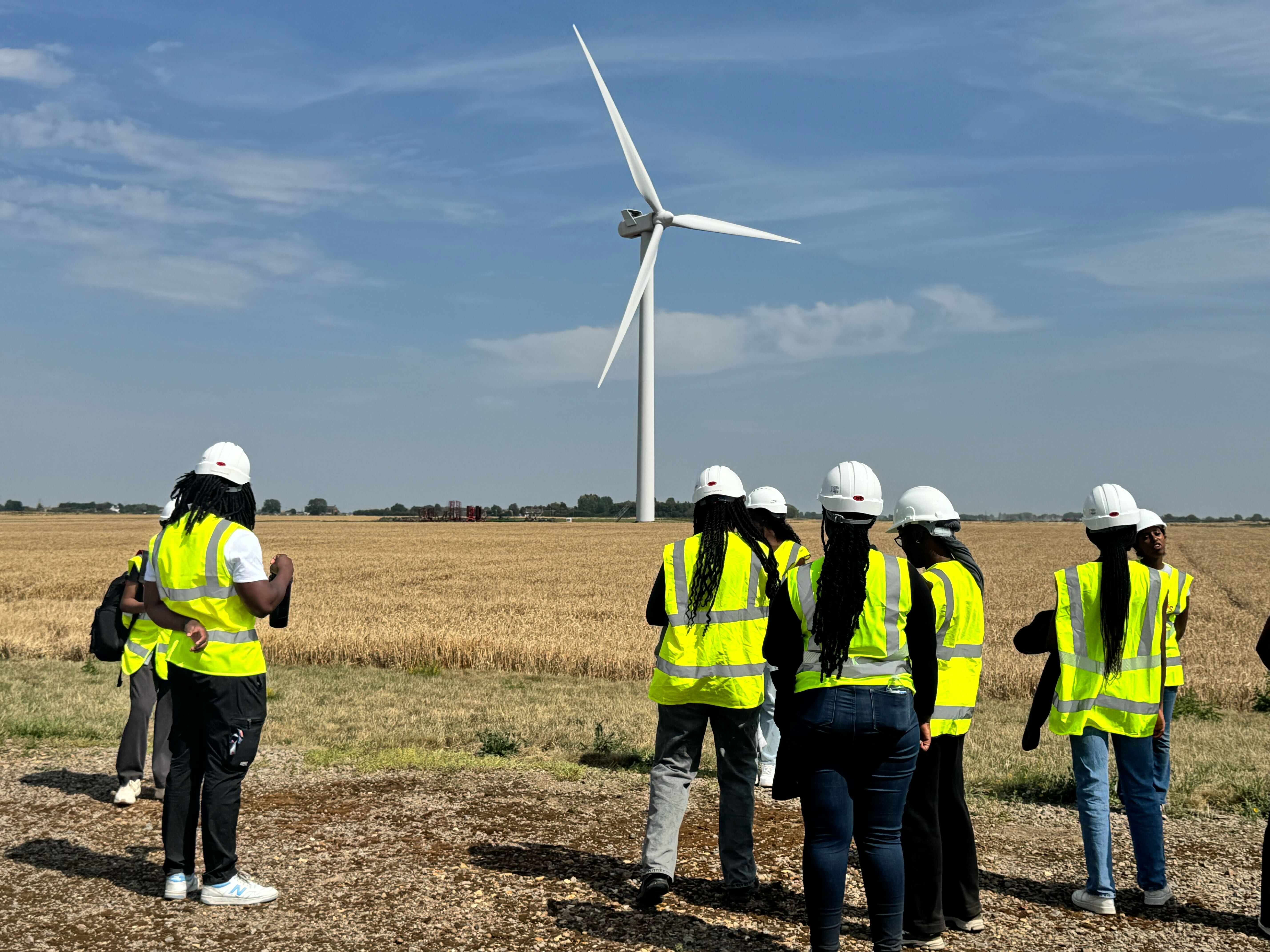 Octopus In Colour interns at a wind farm
