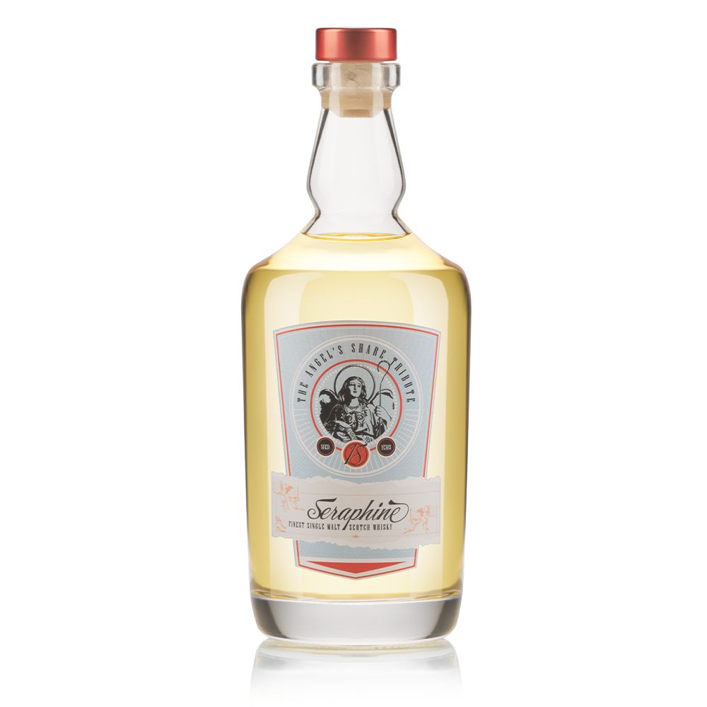 bp_em_spirits_collection_Modern-Classics_seraphine Seraphine glass bottle for distilled spirits from the Modern Classics collection by Berlin Packaging, featuring a tall silhouette, premium closure and vintage-inspired label design for whisky packaging applications.