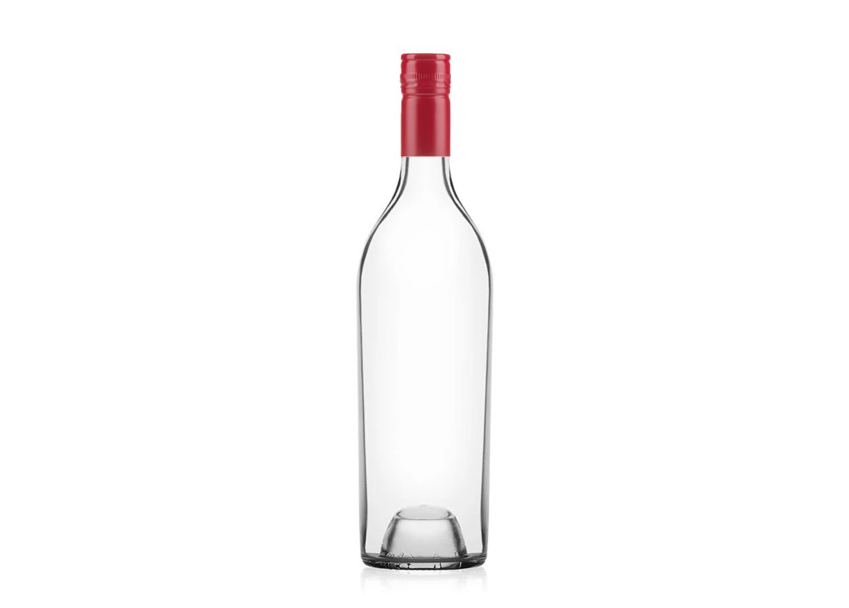 Appia Evo bottle by Berlin Packaging with a red cap, viewed against a white background.