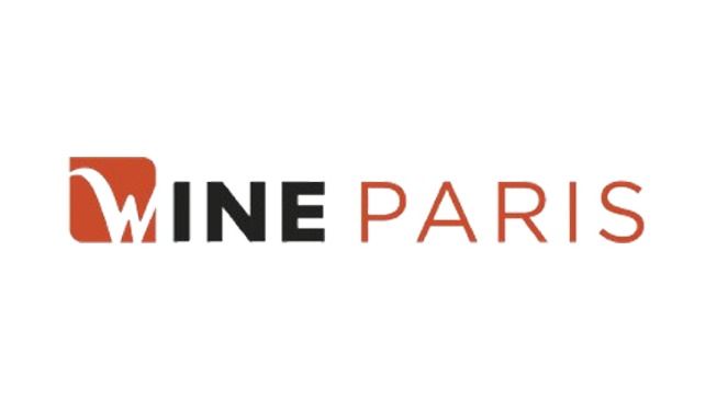 Wine Paris event logo: white 'W' on a red square, black and white text on a white background