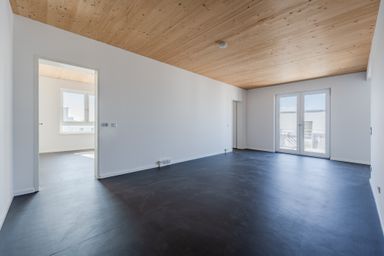 Buckower Felder Holzhaus Wohnzimmer