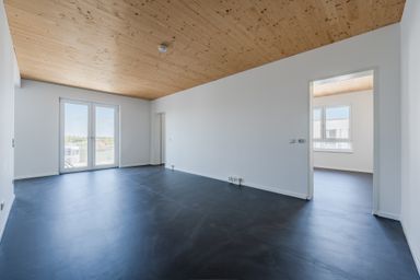 Buckower Felder Holzhaus Wohnzimmer