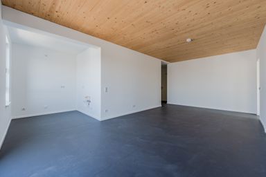 Buckower Felder Holzhaus Wohnzimmer
