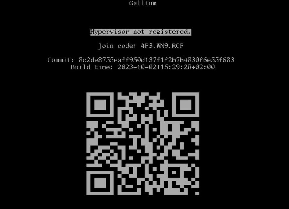 Screenshot of the Gallium Join Code