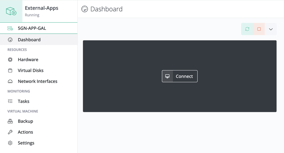 Screenshot of virtual machine settings in Gallium