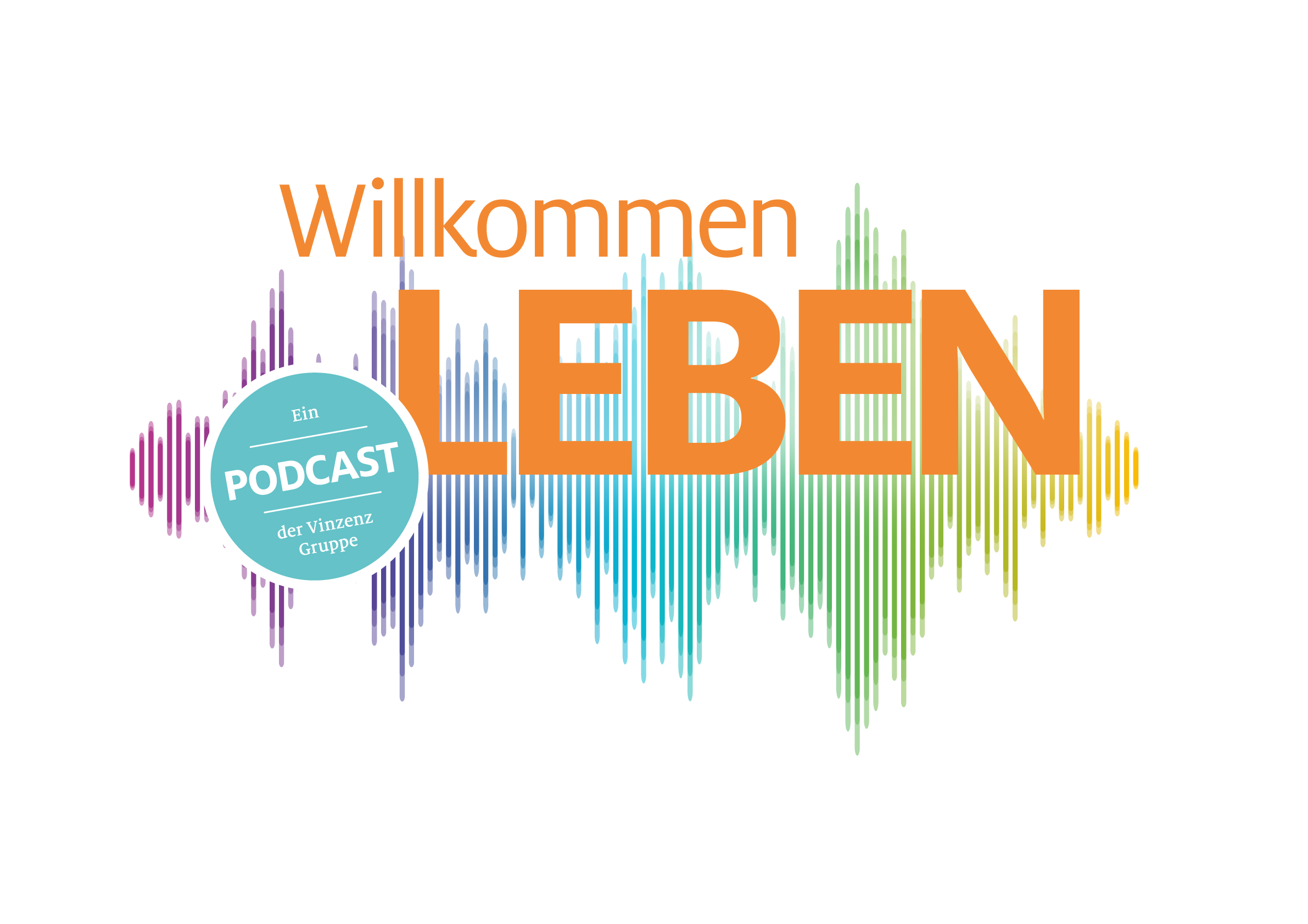 Das Bild zeigt das Logo des Podcasts Willkommen Leben