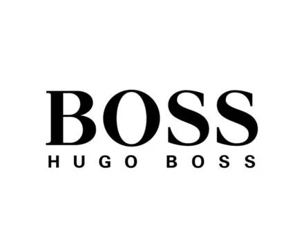 Black text logo displaying "BOSS" in large letters with "HUGO BOSS" underneath on a white background.