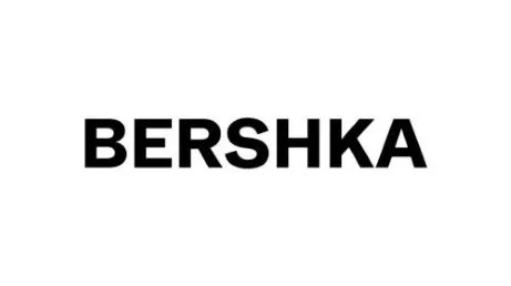 Black "BERSHKA" text in bold, uppercase letters on a white background.
