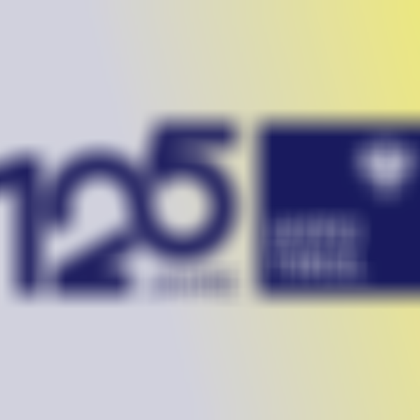 Blue and yellow gradient background with "125 Jahre" and Hypo Tirol logo featuring a stylized eagle.