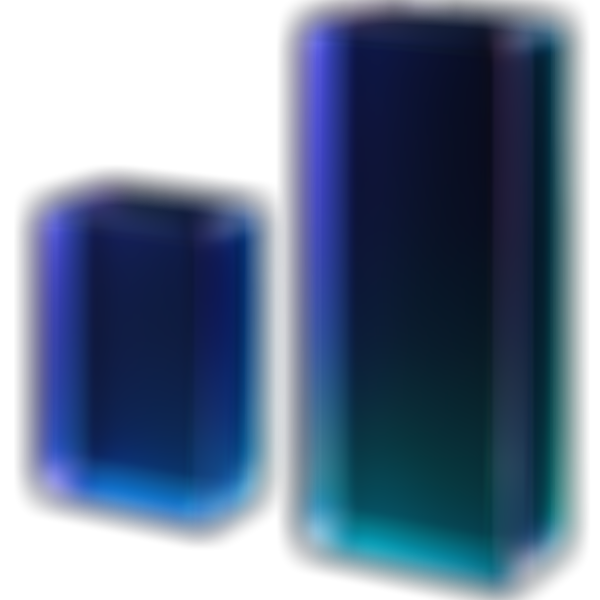 Icon zweier blauer Balkendiagramme