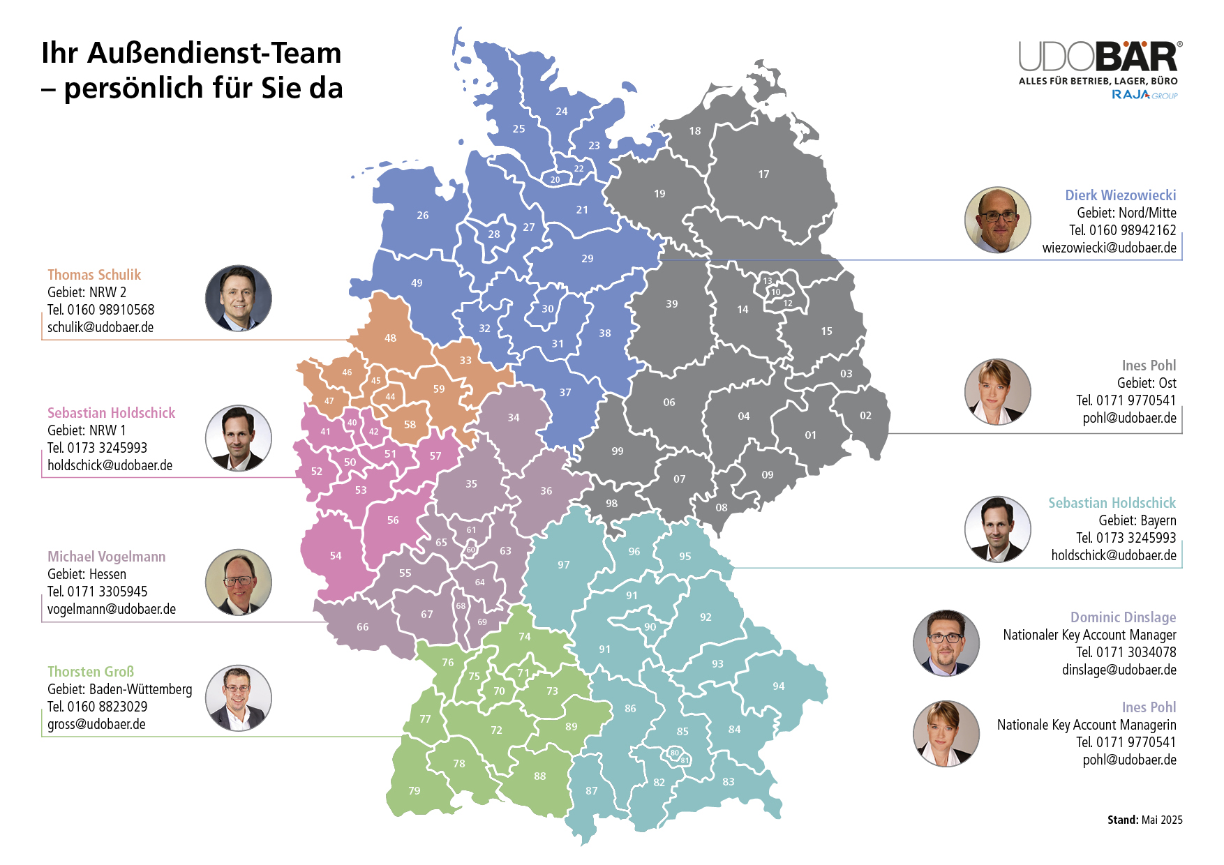 UDOBÄR Außendienst karte