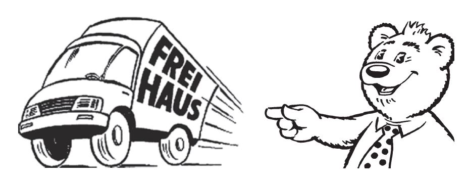 Illustration zur Frei-Haus-Lieferung von BÄR & Co aus der Unternehmenshistorie