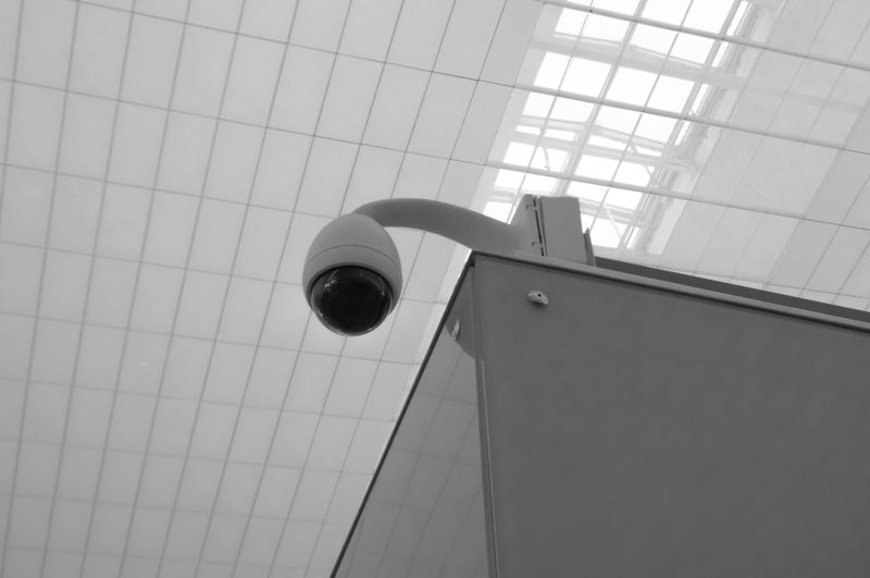 photo of a rotating camera in a hall