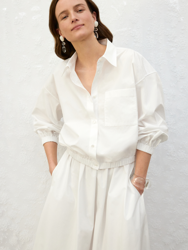 arket shirt dress ARKET Pure Cotton Maxi Shirt Dress With Paneled Sleeves And Side Slits in Pink