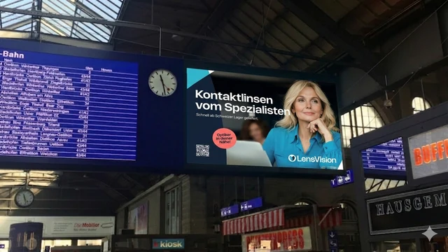 Mann bei Kontaktlinsenanpassung