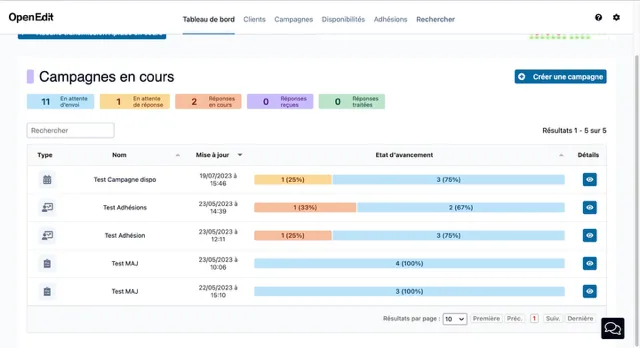 Interface utilisateur d'Open Edit après refonte graphique